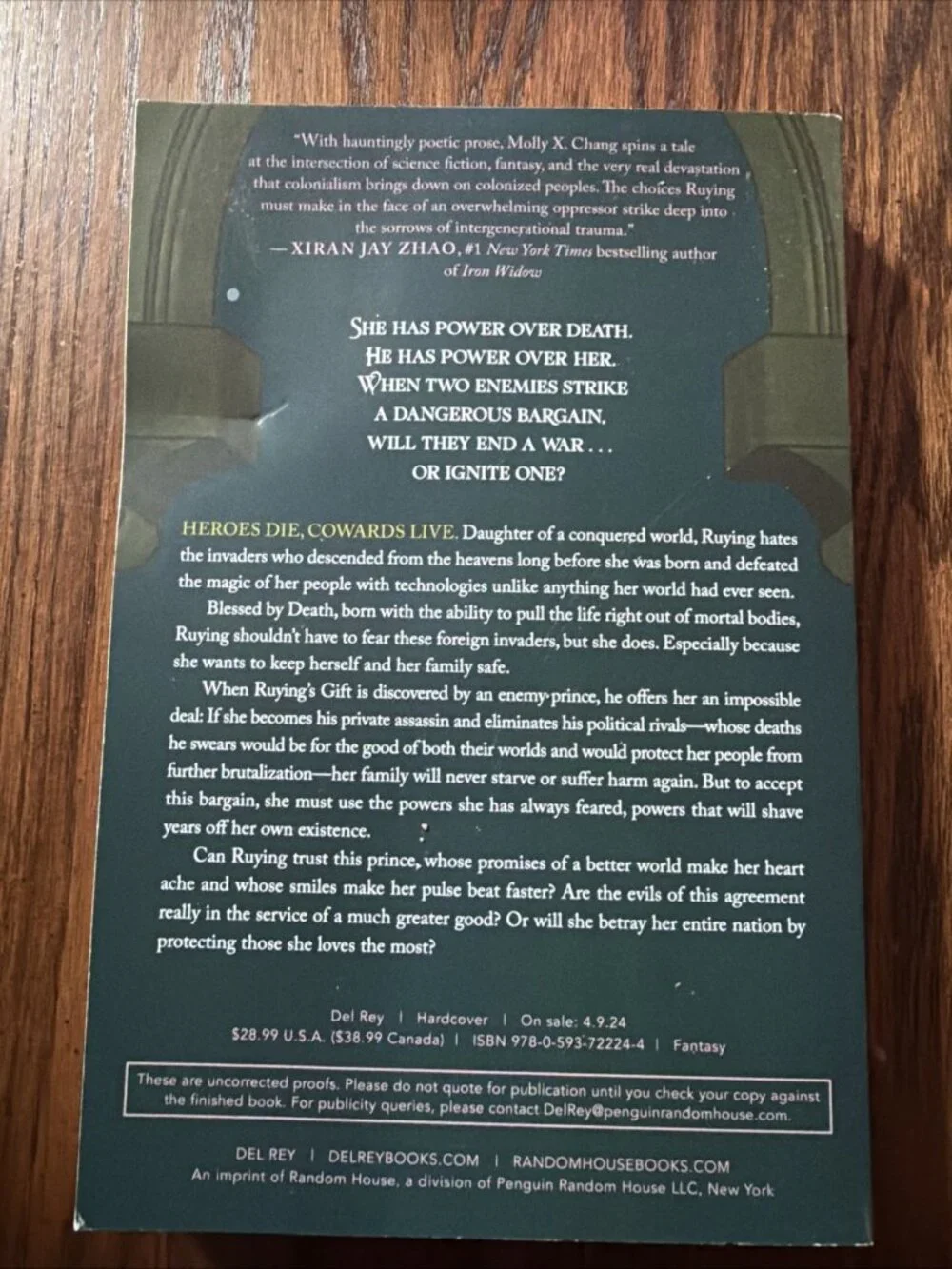 To Gaze Upon Wicked Gods Molly X. Chang Advance Reader’s Copy Book ARC